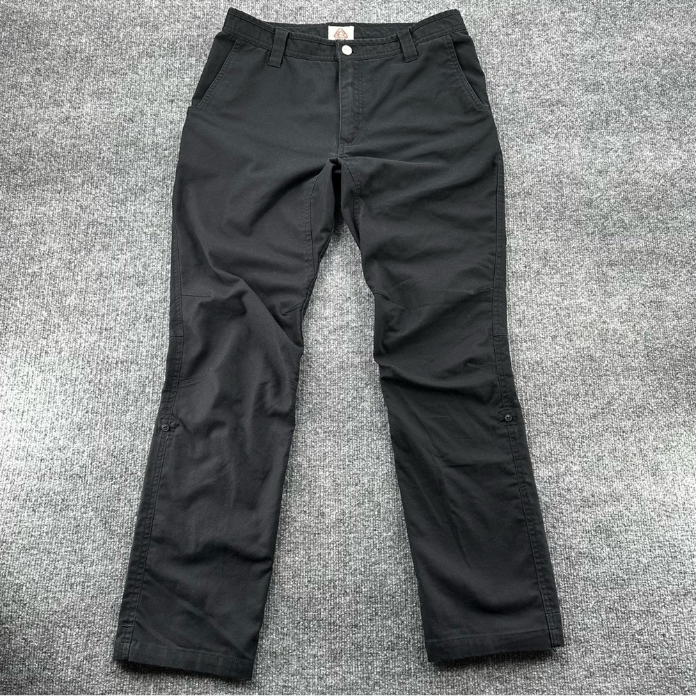 Livsn Pants Mens 31X30 Flex Canvas Organic Cotton Black Outdoor Verstile Hiking